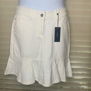 Noir White Denim Skirt Size 6